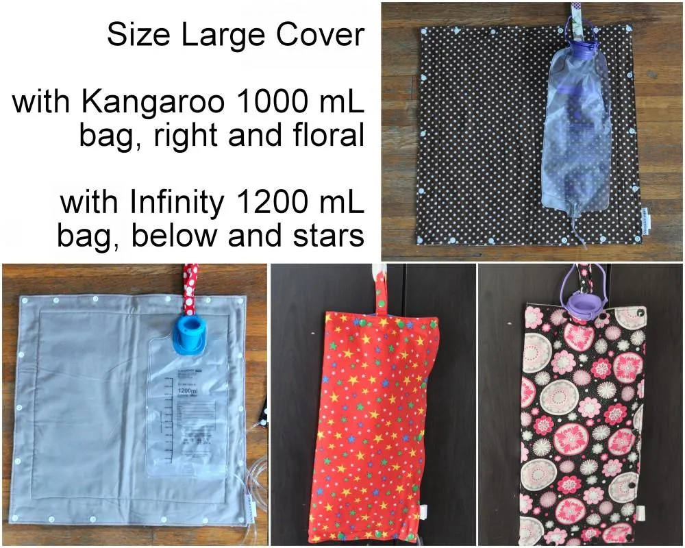 Candy size Large Insulated Feeding Pump Bag Cover / IV bag cover. Ready to ship.