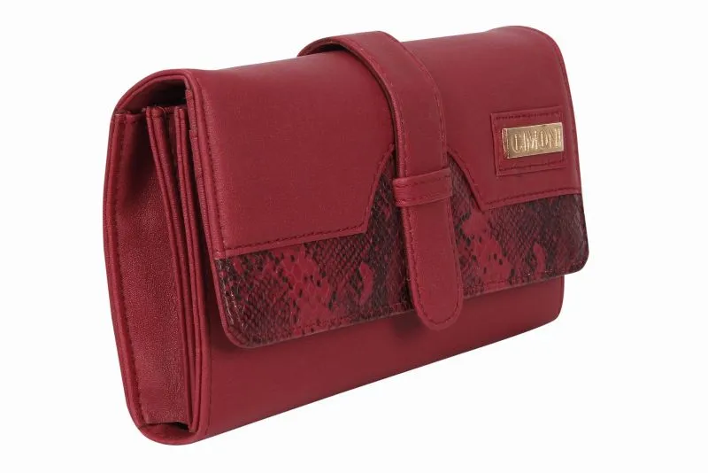 CIMONI Python Print Vegan Leather Women's Wallet | Clutch Purse