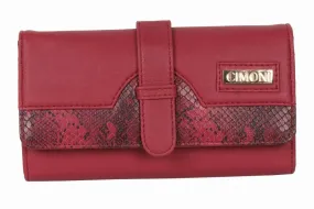 CIMONI Python Print Vegan Leather Women's Wallet | Clutch Purse