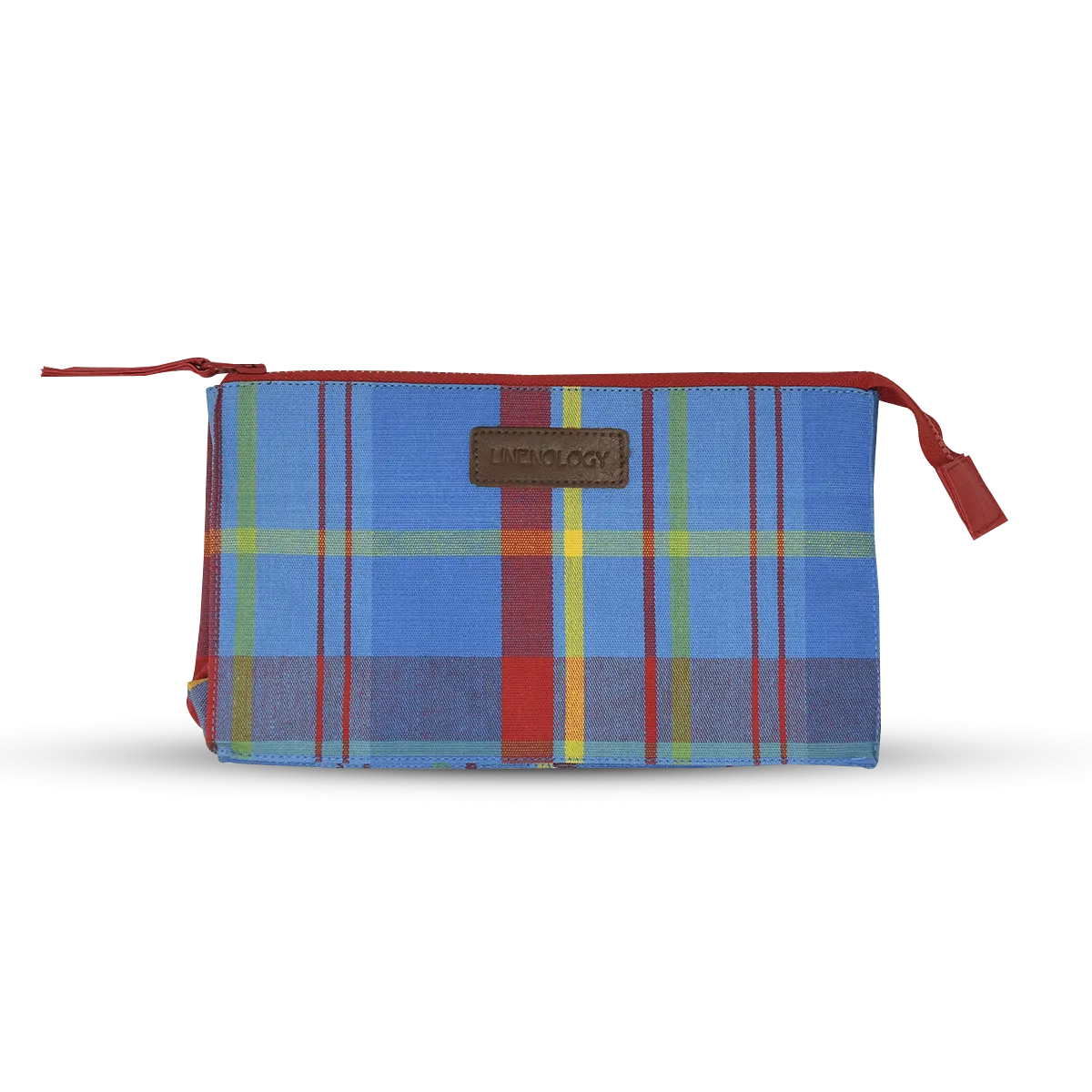 Combo -Wash Bag Tall & Makeup Bag Big - Manic Madras - Blue