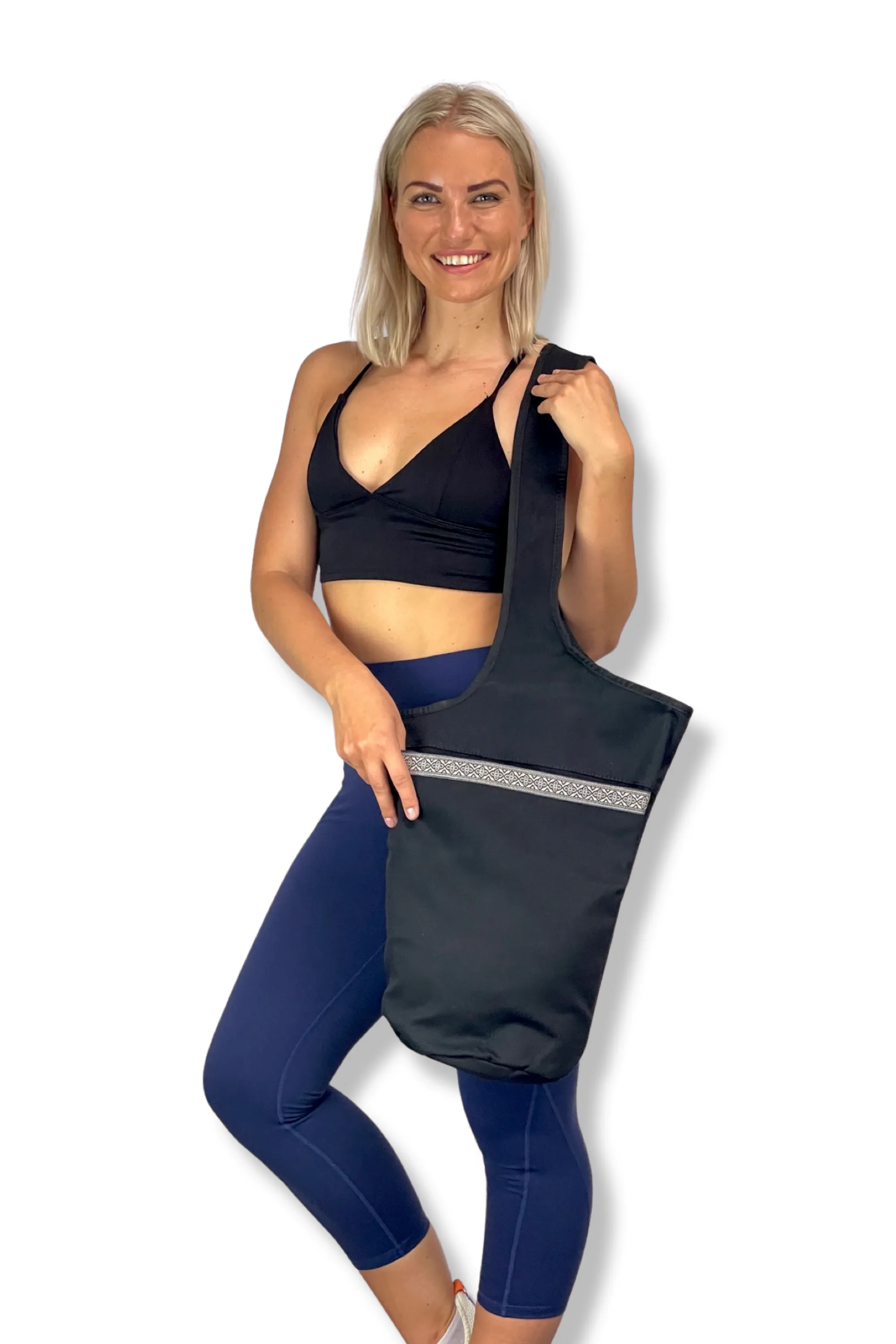 Exercise Mat Tote Bag with Large Pockets