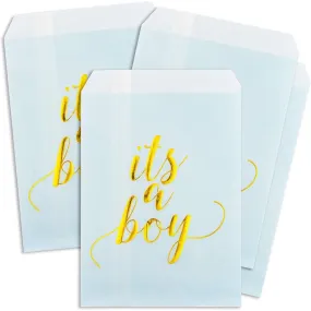 It's a Boy Baby Shower Goodie Bags (5 x 7.5 in,100 Pack)