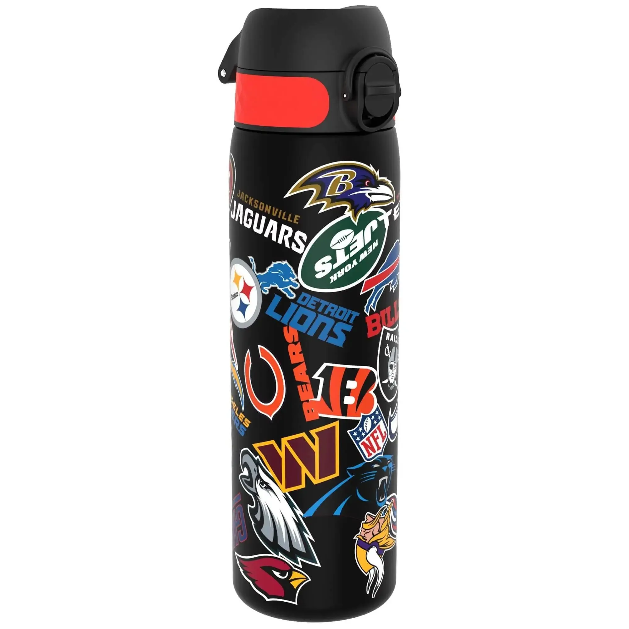 Leak Proof NFL Water Bottle, Recyclon, Patch Logos, 500ml (18oz)