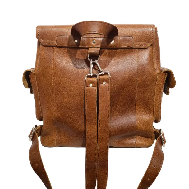 Men's Leather Tannery Backpack - Tan