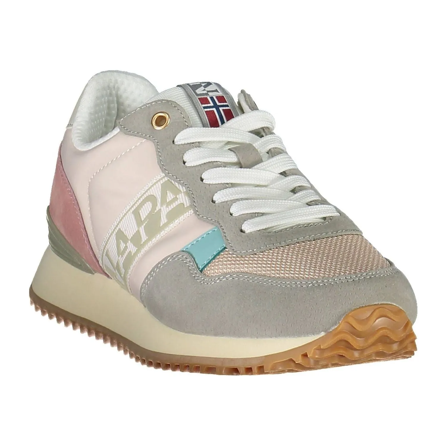 Napapijri Chic Pink Laced Sneakers with Logo Detail