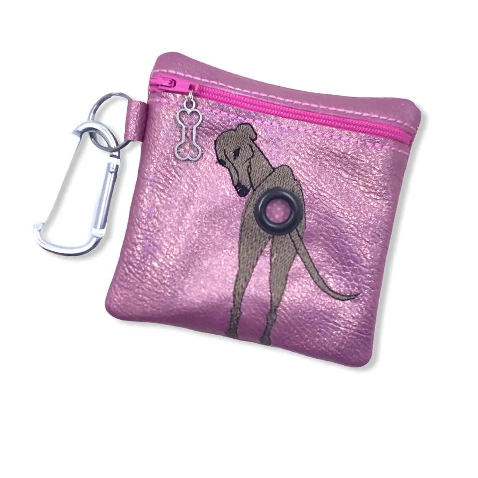 Poopie Pouch - Greyhound Booty Metallic Watermelon LINED