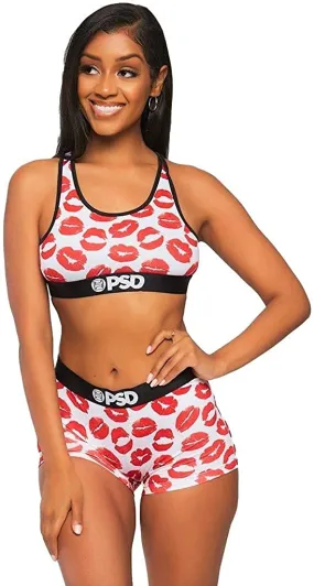 PSD Underwear Women's Athletic Fit Boy Short - Red/Red Ruby Lips