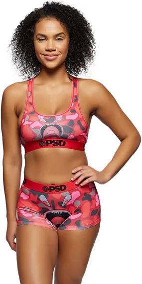 PSD Women's Sports Bra with Stretch Fabric - Red/Warface Red Punch Sb