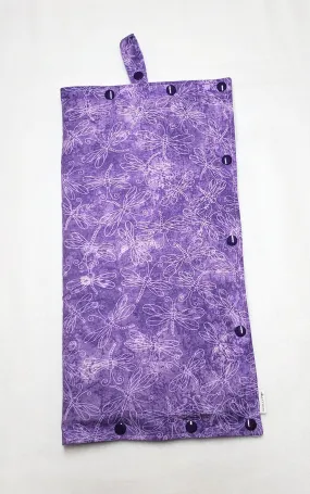 Purple Dragonfly size Large Insulated Feeding Pump Bag Cover / IV bag cover. Ready to ship.