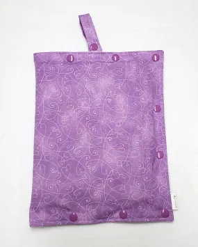 Purple Heart size Medium Insulated Feeding Pump Bag Cover / IV bag cover. Ready to ship.