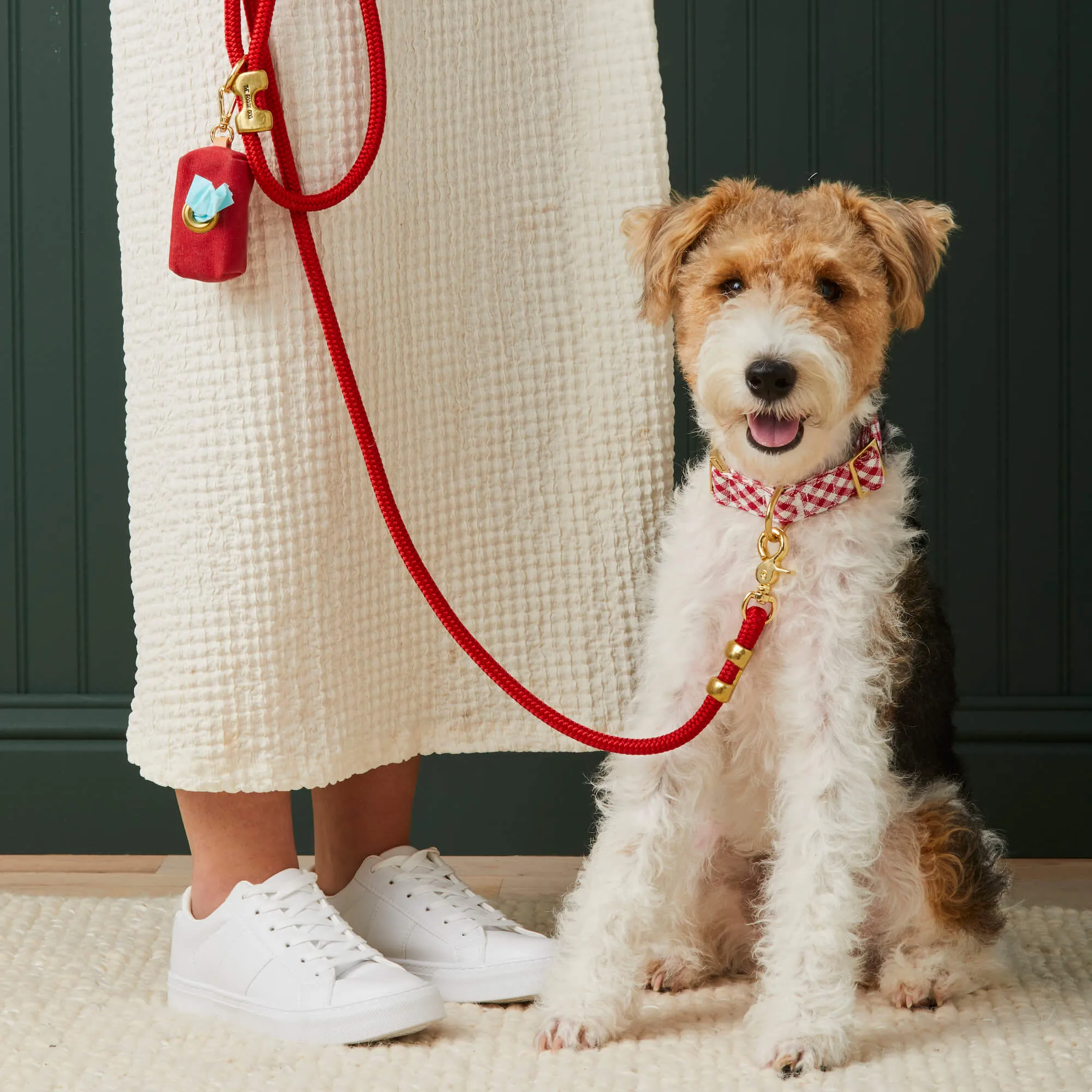 Ruby Waxed Canvas Waste Bag Dispenser