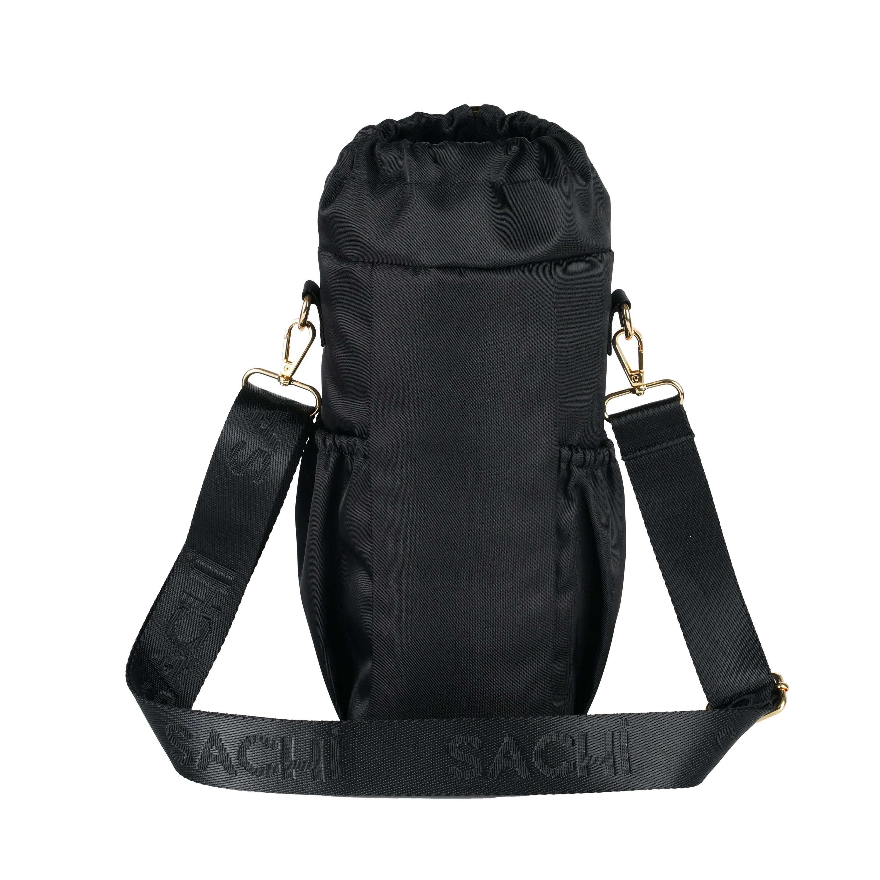 Sachi Crossbody Insulated Bottle Bag - Black