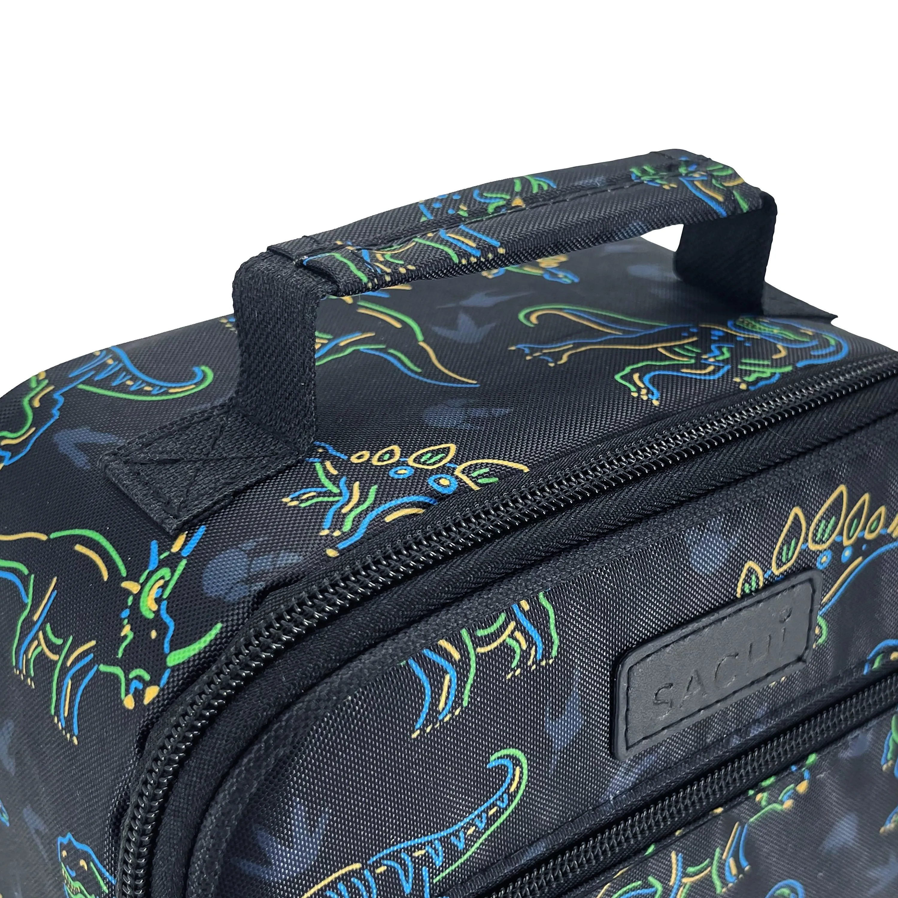 Sachi Insulated Lunch Bag - Neon Dinosaurs