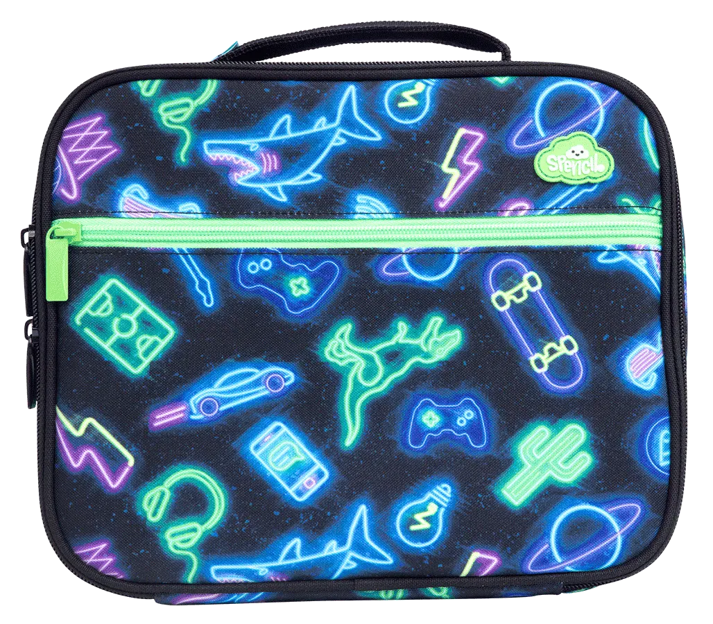 Spencil BIG Cooler Lunch Bag   Chill Pack - Neon Life