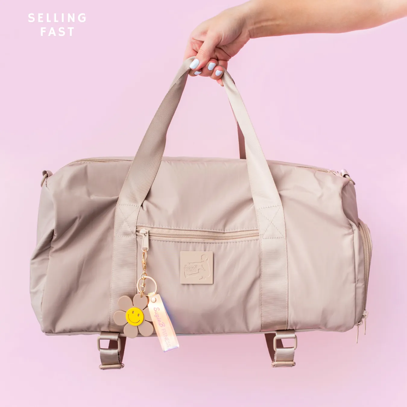 TAN LINES DUFFLE BAG