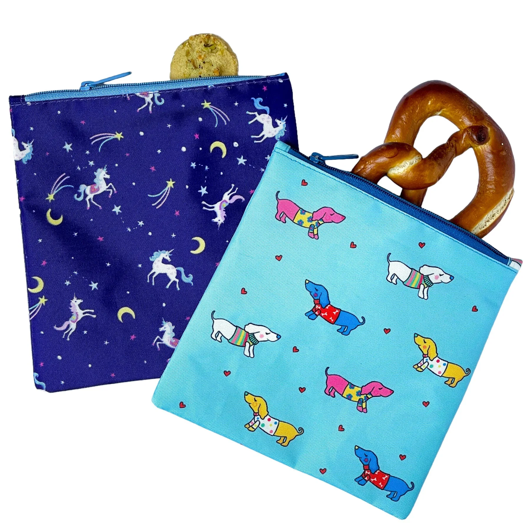 Yumbox Reusable Sandwich Bag 2pk - Unicorns & Woof Woof