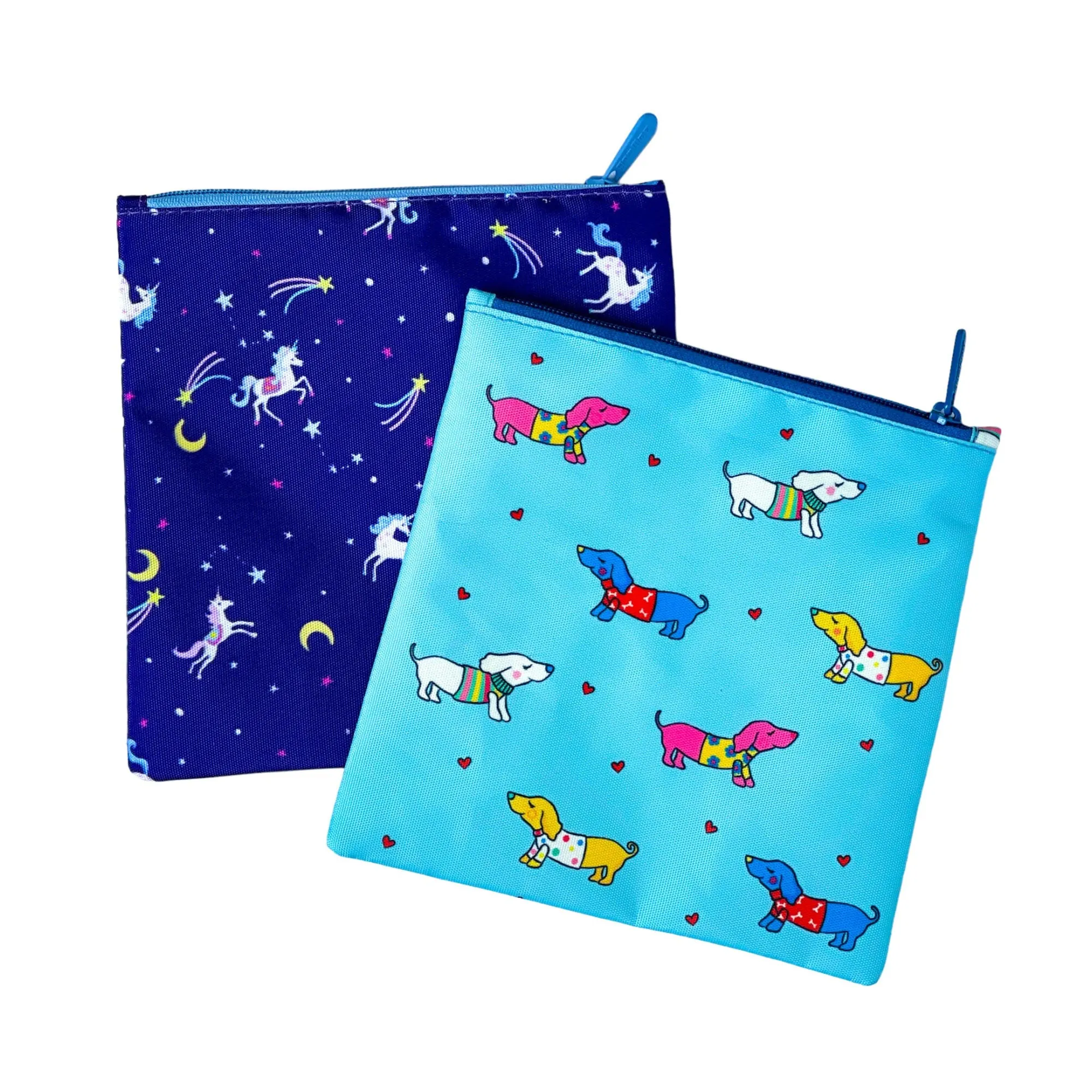 Yumbox Reusable Sandwich Bag 2pk - Unicorns & Woof Woof